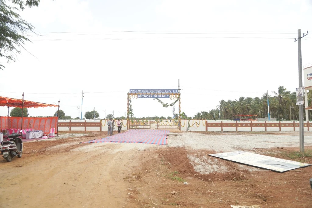 Aerial visual of sites for sale in Hiriyur Chitradurga